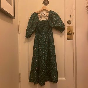 Hill House Home Green Floral Ellie Nap Dress